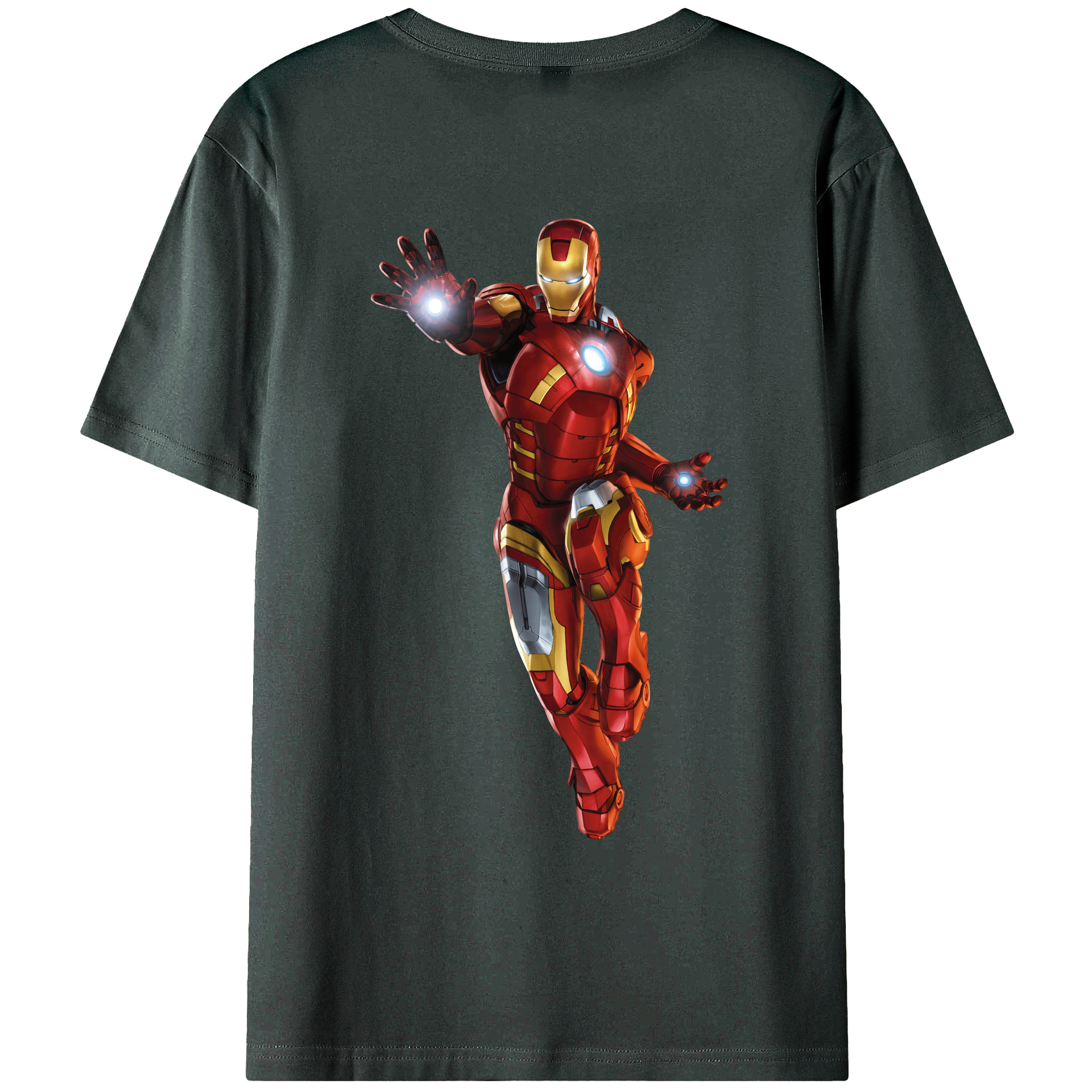 （画像用） アベンジャーズ The Avengers 綿100％ メンズ半袖Tシャツ（バックプリント） 通気性